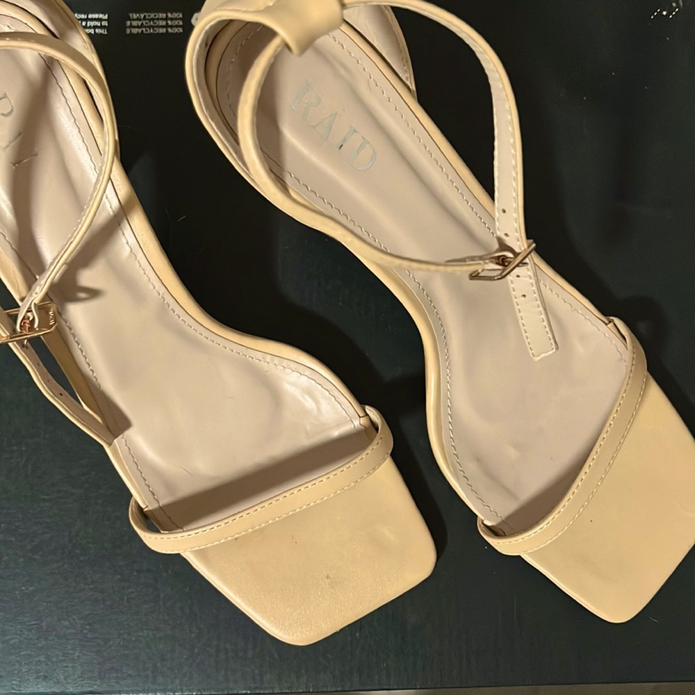 Nude One Strap Heel